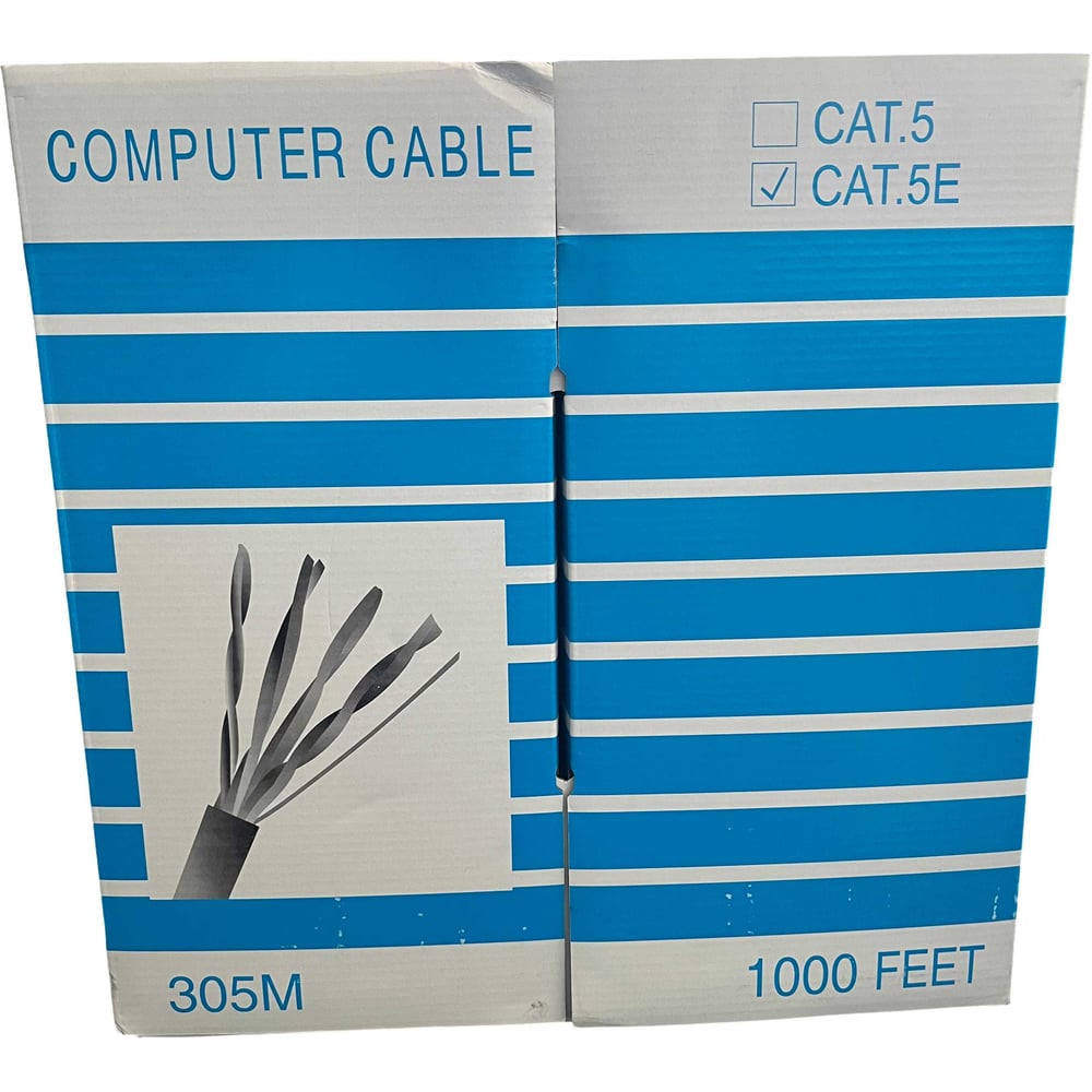 Изображение товара Кабель LUCKTEK Cat5e UTP 4x2x24AWG CCA PVC 305м LK-CAT.5e-UTP-4PV CCA Изображение товара Кабель LUCKTEK Cat5e UTP 4x2x24AWG CCA PVC 305м LK-CAT.5e-UTP-4PV CCA