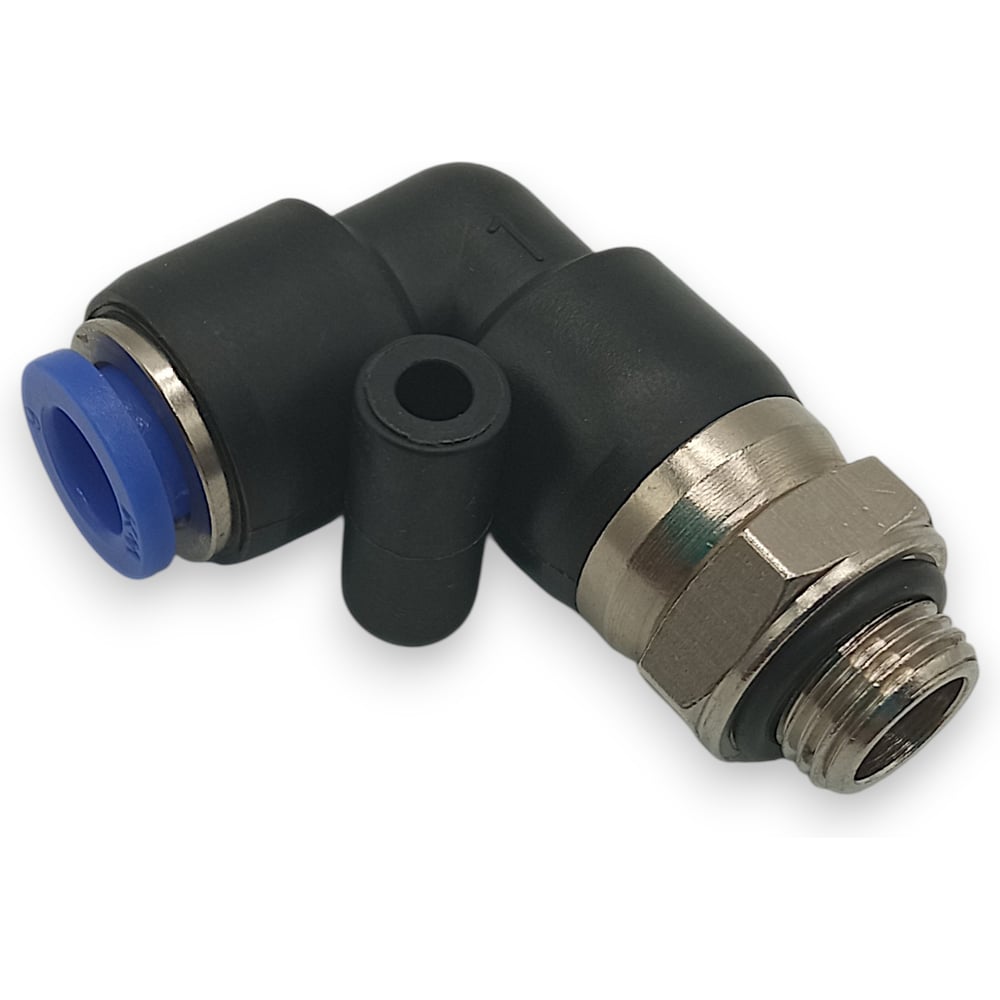 Изображение товара Фитинг угловой 90, поворотный Контактная Механика трубка 6мм, G1/8 KRPL06-01G