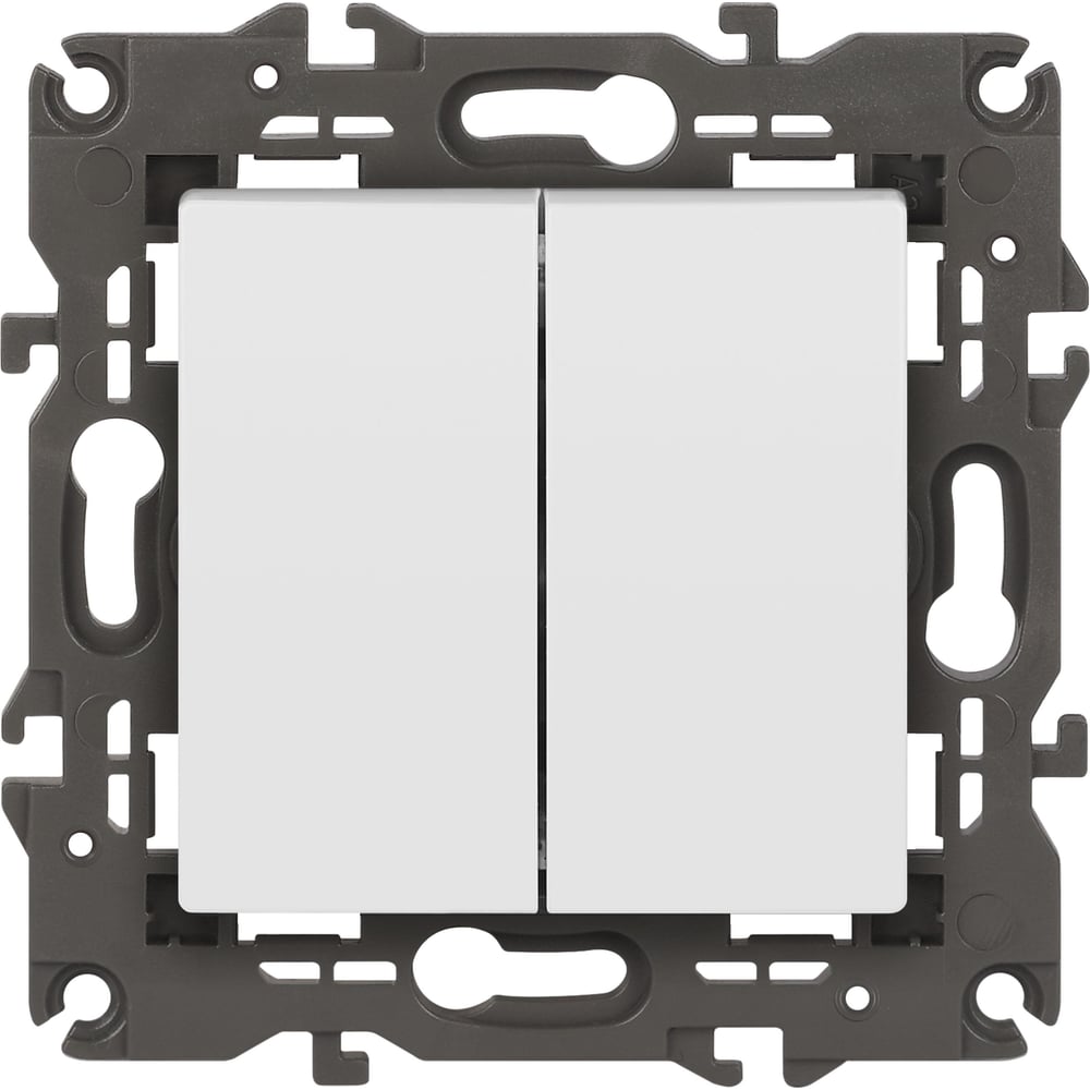 Изображение товара ЭРА Elegance 14-1112-01М Перекрестный двойной 10A белый матовый