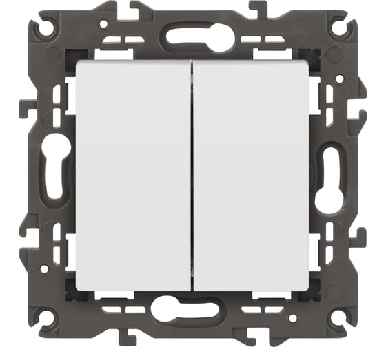 Изображение товара Переключатель перекрестный двойной ЭРА Elegance 14-1112-01М 10АХ250В, белый матовый Б0065795