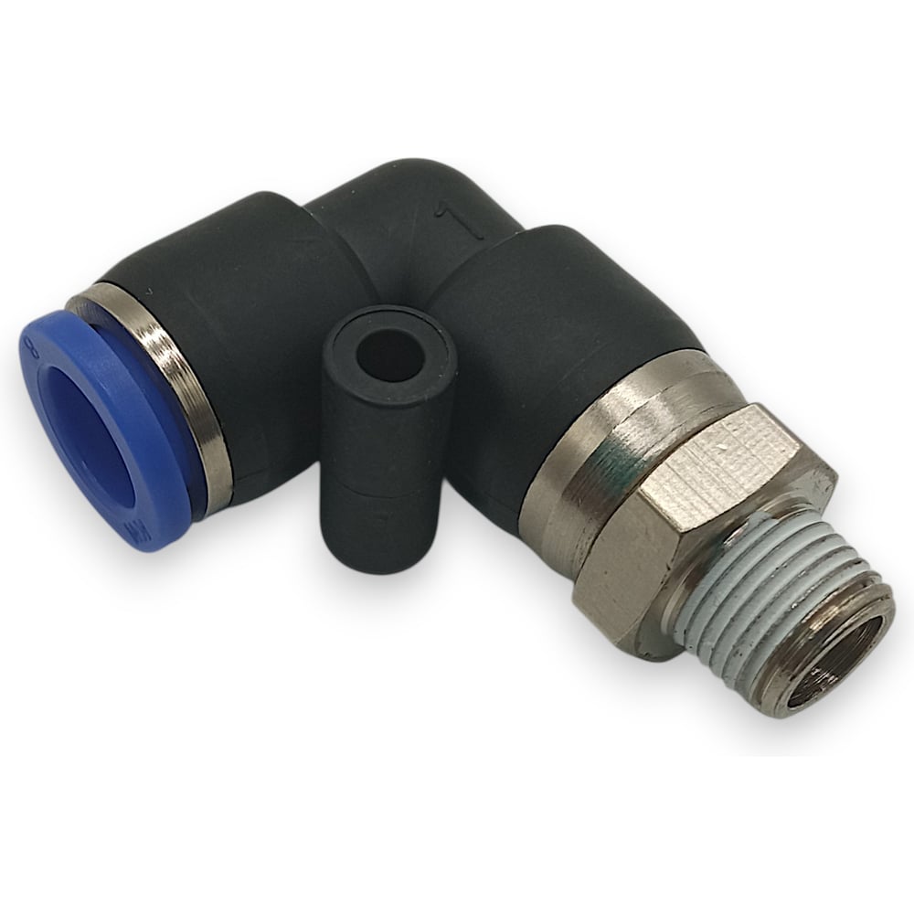 Изображение товара Фитинг угловой 90, поворотный Контактная Механика трубка 8мм, G1/8 KRPL08-01