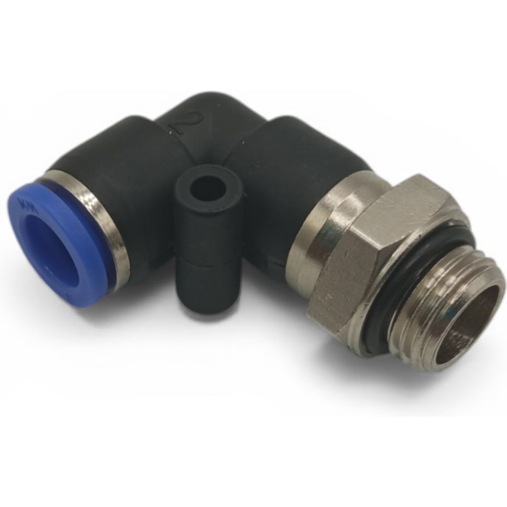 Изображение товара Фитинг угловой KRPL08-02G 90°, 1/4M-8 мм, пластик/латунь