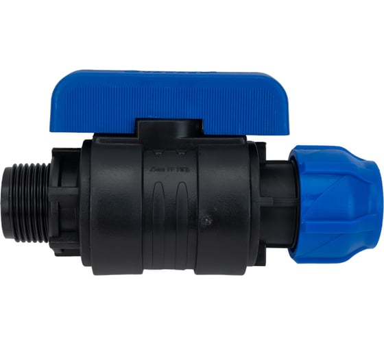 Изображение товара Шаровой кран VALFEX ПНД компрессионный цанга - наружная резьба, разборный 25x1" 1210012625100