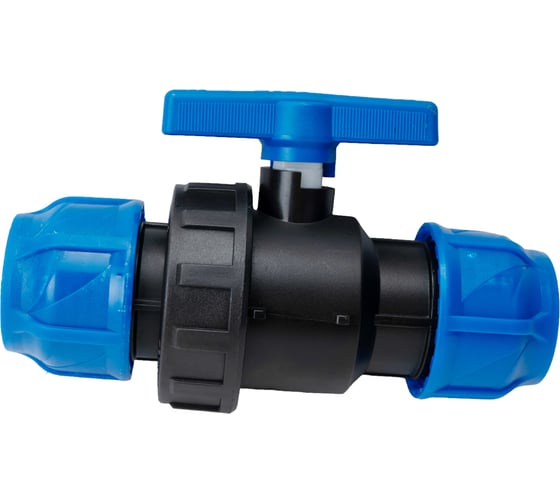 Изображение товара Шаровой кран VALFEX ПНД компрессионный цанга - цанга разборный 40x40 121001234040