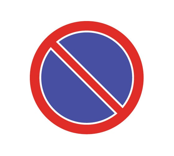 Изображение товара Дорожный знак Конвера-D 3.28 Стоянка запрещена пл. тип А, II т/р (D700мм) 00-4390-54