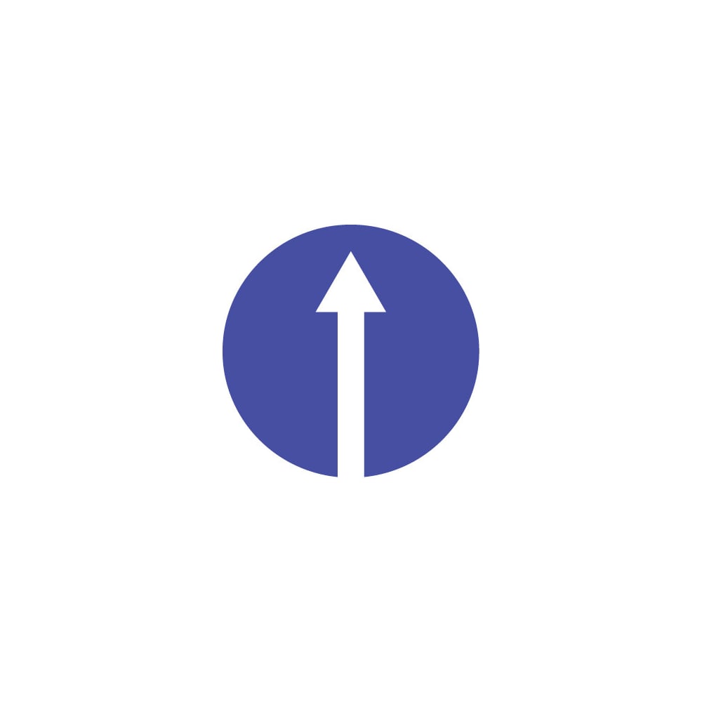 Изображение товара Дорожный знак Конвера-D 4.1.1 Движение прямо пл. класс IIб, III т/р (D700мм) 00-4390-55