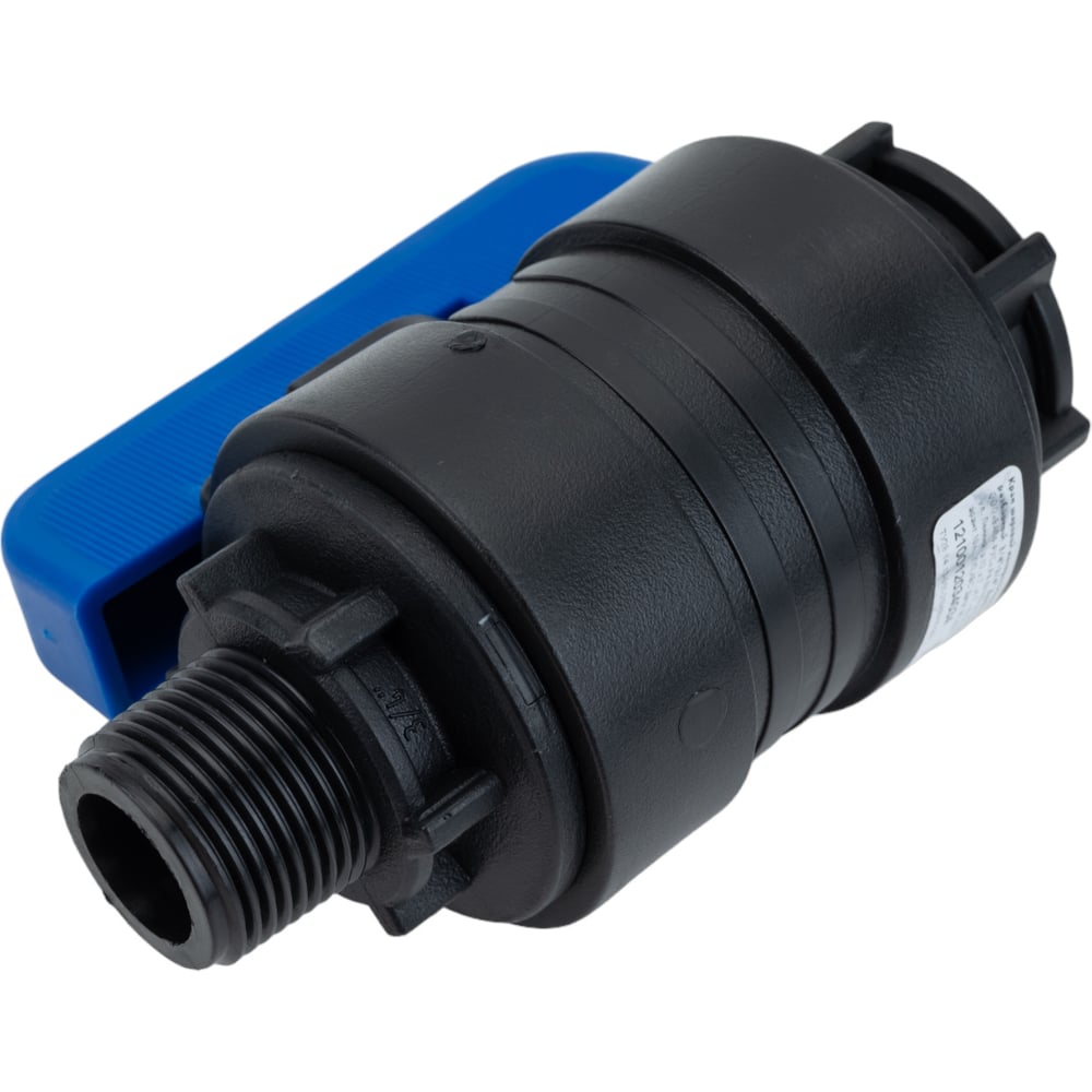 Изображение товара Компрессионный шаровой кран VALFEX ПНД 3/4 резьба разборный водопроводный