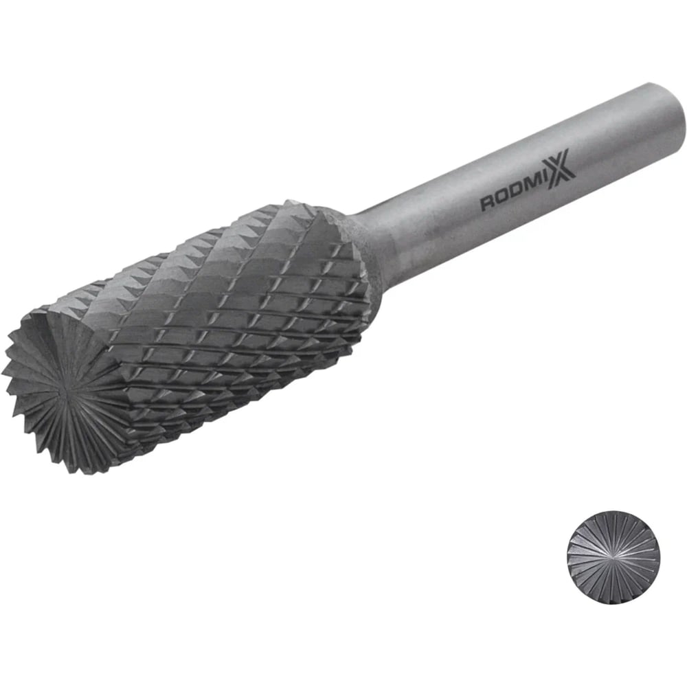 Изображение товара Бор-фреза RODMIX с торцевыми зубьями B 12х25 M06 двойная насечка 2212250602