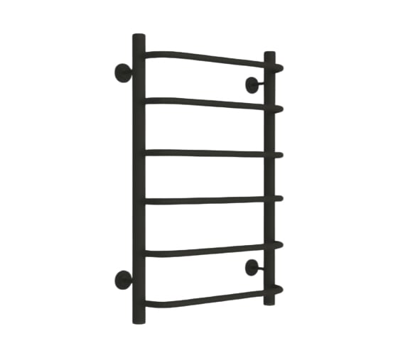 Изображение товара Полотенцесушитель ТЕРМОДИЗАЙН сталь N Steel (лесенка) W=500,H=500 (6перекл) 1/2в.р. черн. ТД TDNSt001B