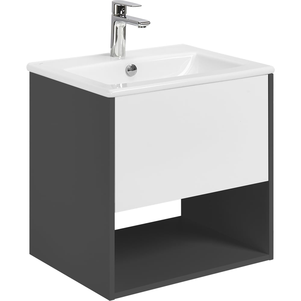 Изображение товара Тумба AQUATON Форм 60 антрацит/Раковина Элина 60 Изображение товара Тумба AQUATON Форм 60 антрацит/Раковина Элина 60