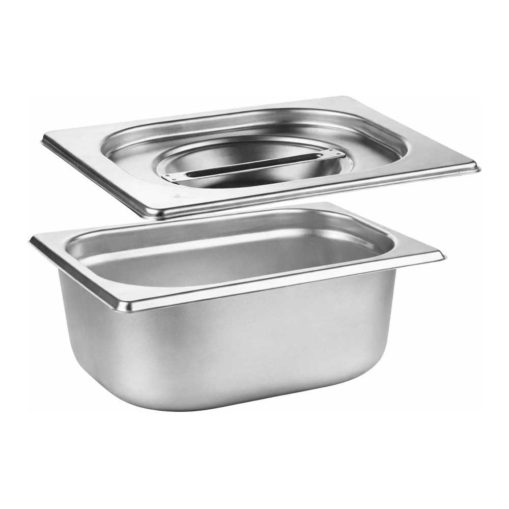 Изображение товара Гастроемкость GN 1/6-100 мм из нержавеющей стали с крышкой