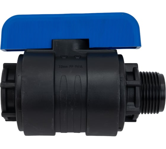 Изображение товара Компрессионный шаровой кран VALFEX ПНД НР/ВН резьба разборный 1"-3/4"Ду26 1210012100034