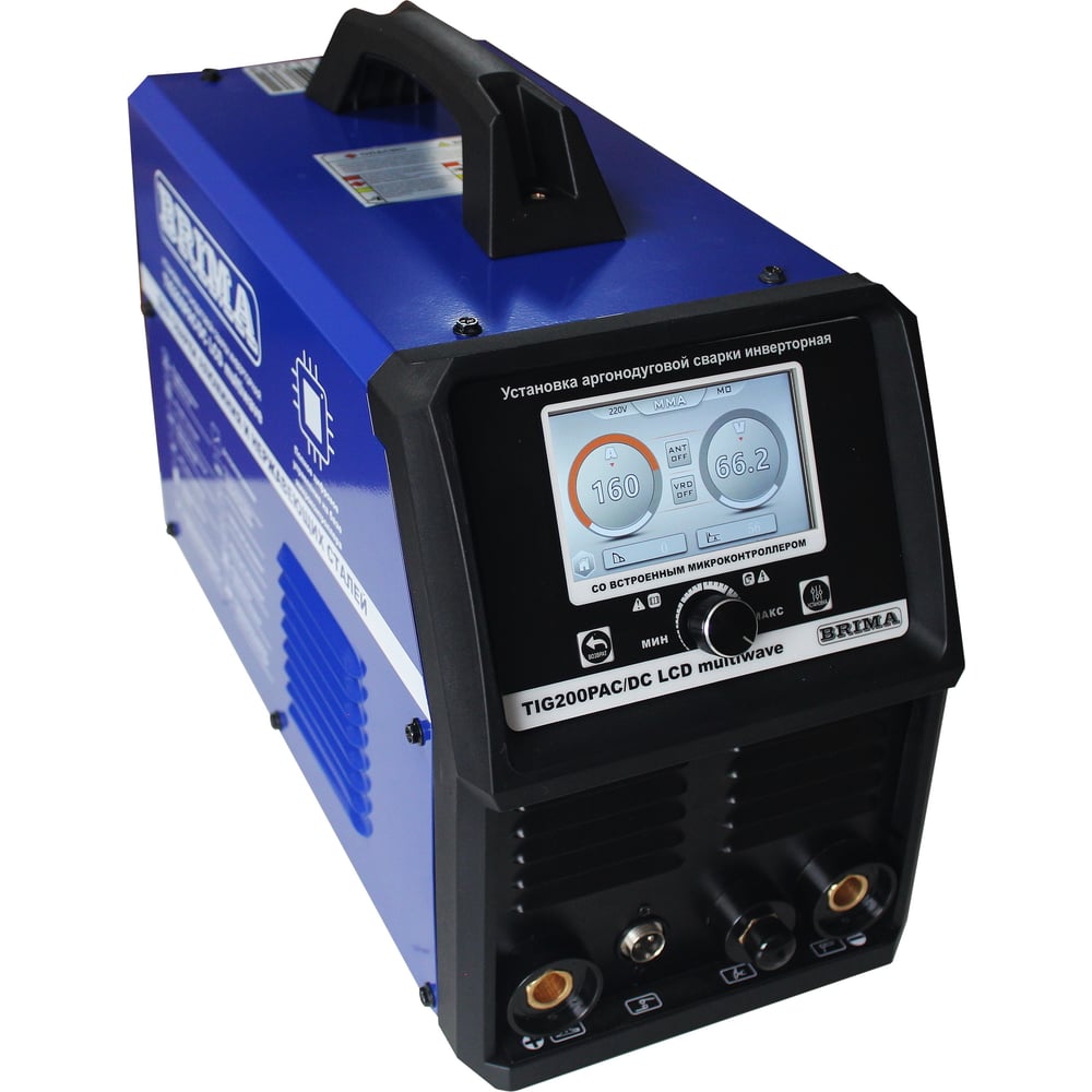 Изображение товара Профессиональный инвертор для TIG сварки Brima TIG 200P AC/DC LCD с педалью Изображение товара Профессиональный инвертор для TIG сварки Brima TIG 200P AC/DC LCD с педалью