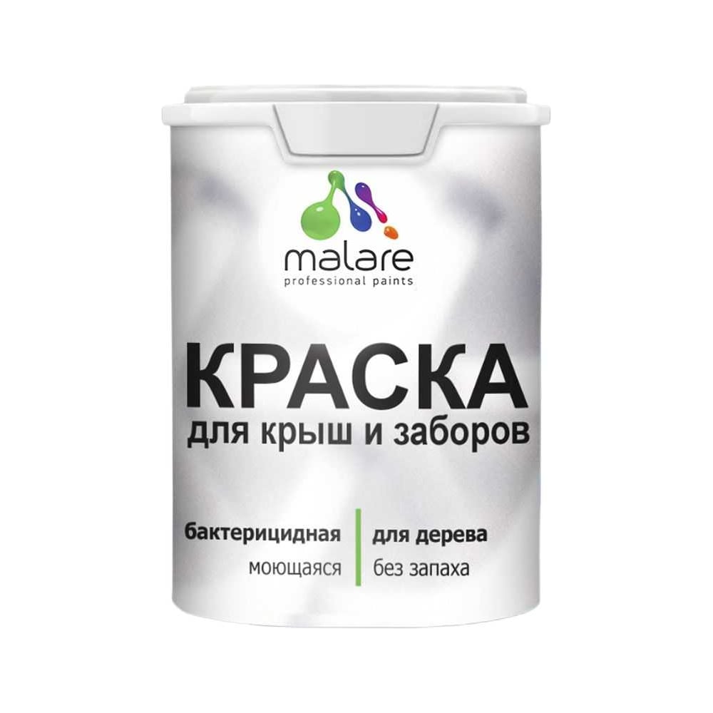Изображение товара Краска для дерева Malare Оникс 2 кг — акриловая, быстро сохнет, матовый финиш