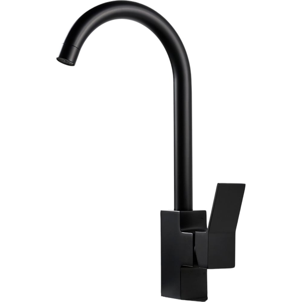 Изображение товара Смеситель для кухни ALOUTE черный, высота 350 мм, однорычажный, монтаж на одно отверстие. Алюминий A1213H