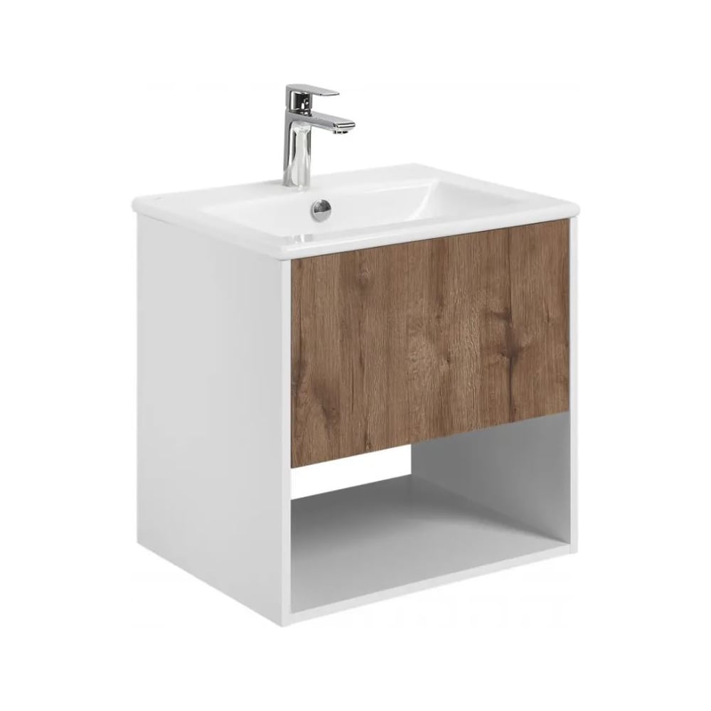 Изображение товара Раковина AQUATON Форм 60 с тумбой и фасадом дуб веллингтон