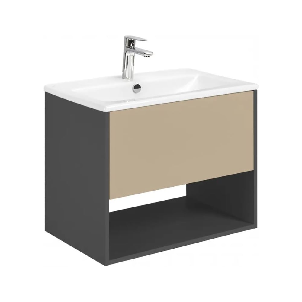 Изображение товара Тумба AQUATON Форм 75 Раковина Элина 75/Фасад капучино Изображение товара Тумба AQUATON Форм 75 Раковина Элина 75/Фасад капучино