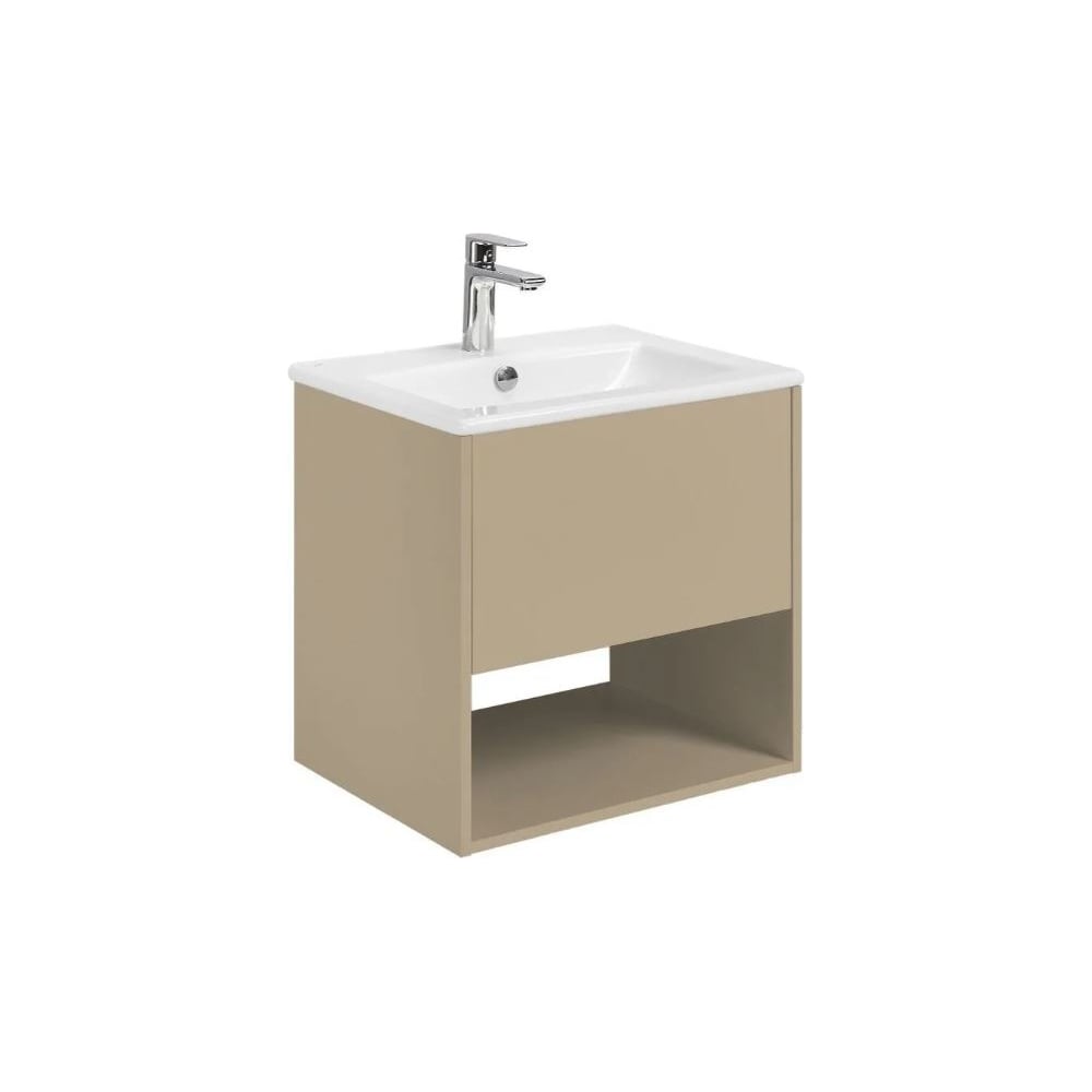 Изображение товара Тумба AQUATON Форм 60 капучино Раковина Элина 60/Фасад капучино