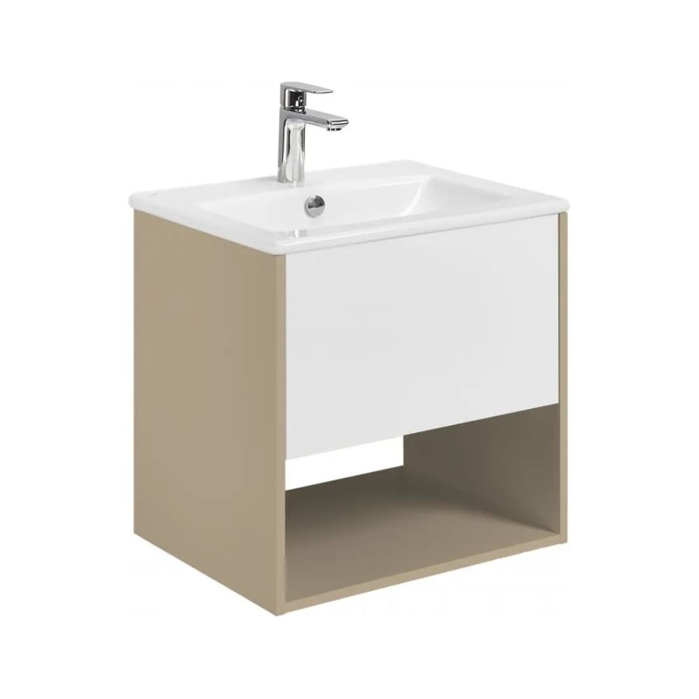 Изображение товара Тумба AQUATON Форм 60 капучино/Раковина Элина 60/Фасад белый глянец 1A2883V1A44A0 Изображение товара Тумба AQUATON Форм 60 капучино/Раковина Элина 60/Фасад белый глянец 1A2883V1A44A0