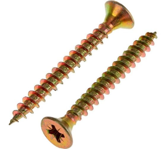 Изображение товара Саморез универсальный Крепстор 5х35 желтый цинк PZ, 300 шт. 4665317058173