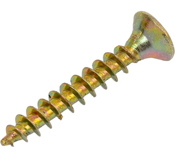 Изображение товара Саморез универсальный Крепстор 5х50 желтый цинк PZ, 200 шт. 4665317058203