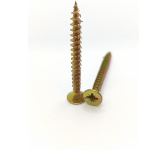 Изображение товара Саморез универсальный Крепстор 5х50 желтый цинк PZ, 200 шт. 4665317058203