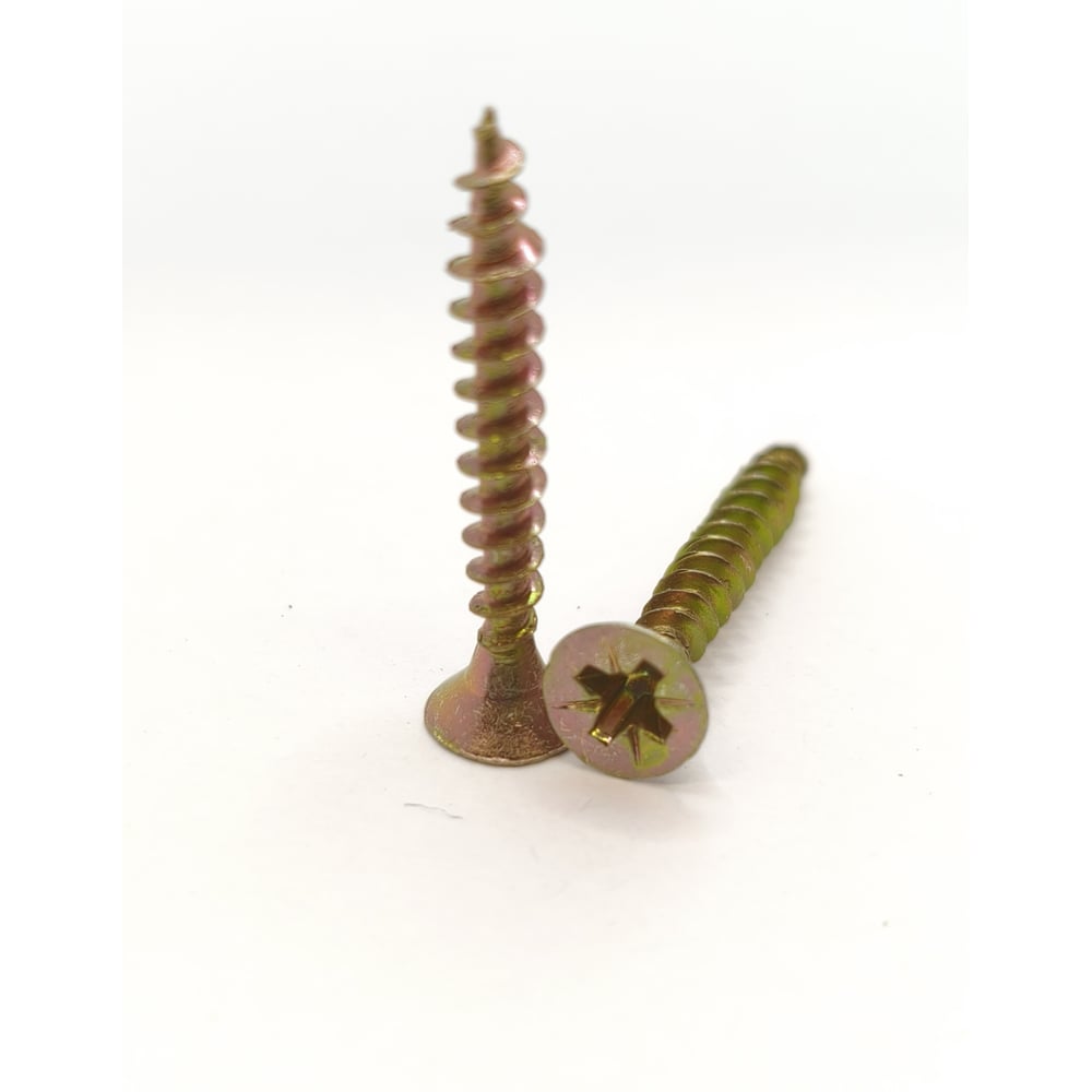 Изображение товара Потайной саморез 4×30 Крепстор желтый цинк PZ2 Изображение товара Потайной саморез 4×30 Крепстор желтый цинк PZ2