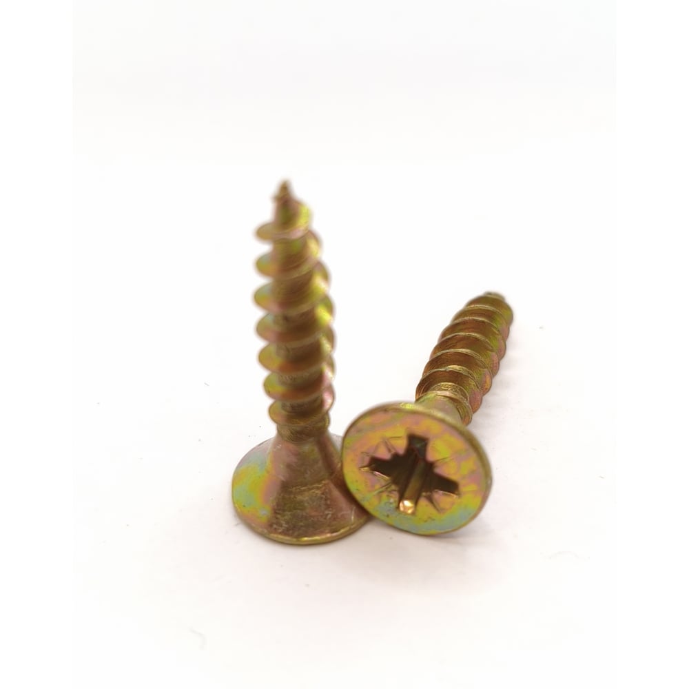 Изображение товара Саморез универсальный Крепстор 5х25 желтый цинк PZ, 400 шт. 4665317058159