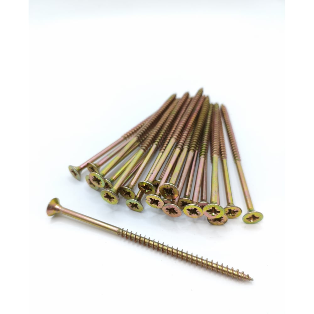 Изображение товара Саморез универсальный Крепстор 6х120 желтый цинк PZ, 70 шт. 4665317058241