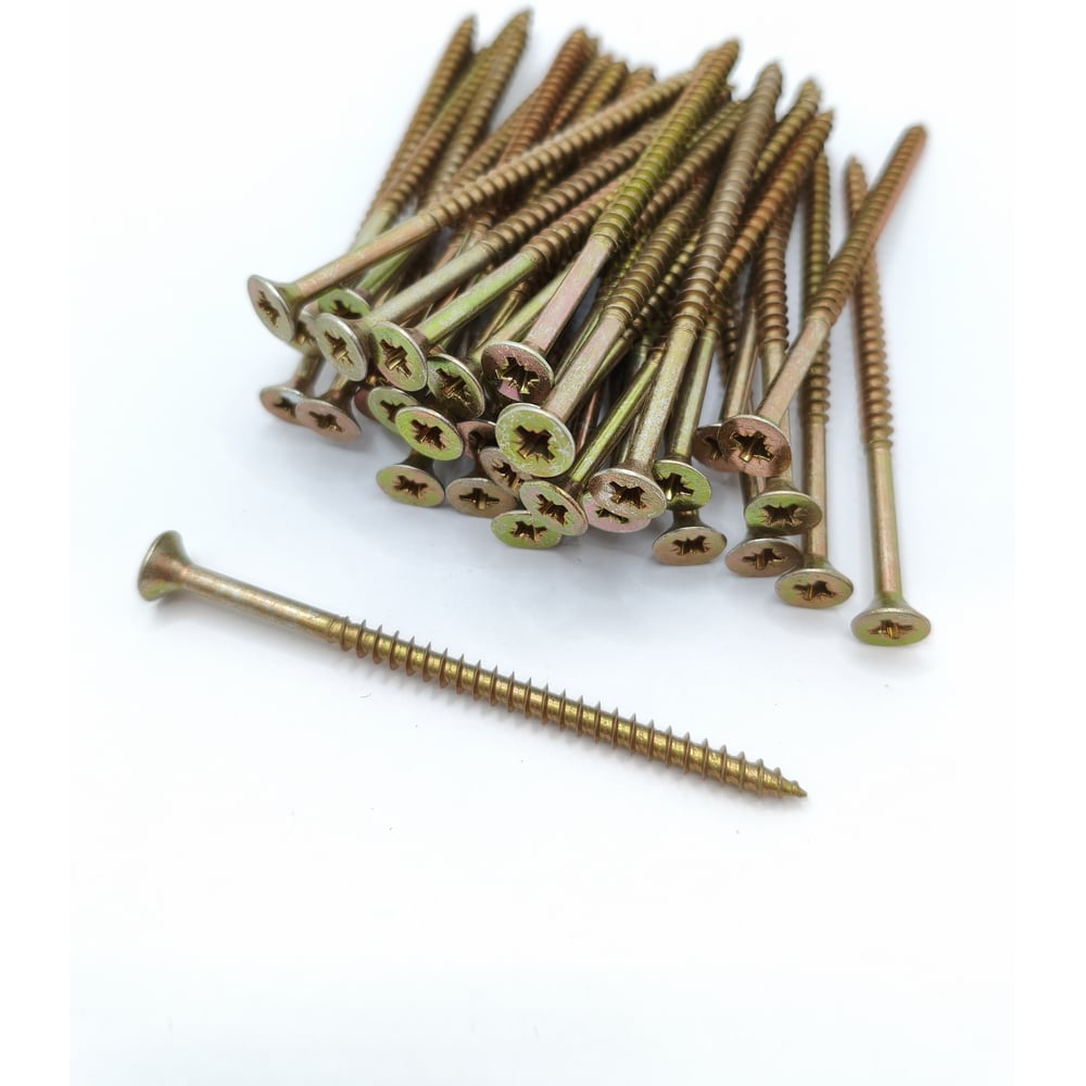 Изображение товара Саморез универсальный Крепстор 4,5х80 желтый цинк PZ, 150 шт. 4665317058043