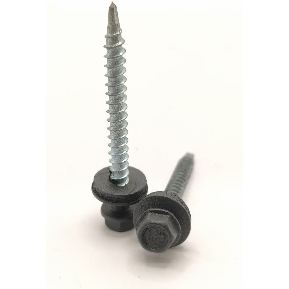 Изображение товара Саморез кровельный Крепстор 4,8х70 RAL 7024 муар сверло №1 Daxmer, 50 шт. 4665317058753