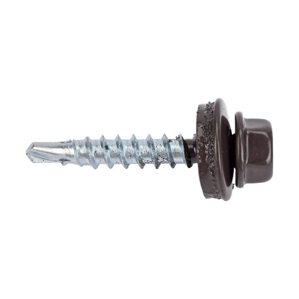 Изображение товара Саморез кровельный Крепстор 5,5х19 RR32/RAL8019 муар сверло №3 Daxmer, 50 шт. 4665317058852