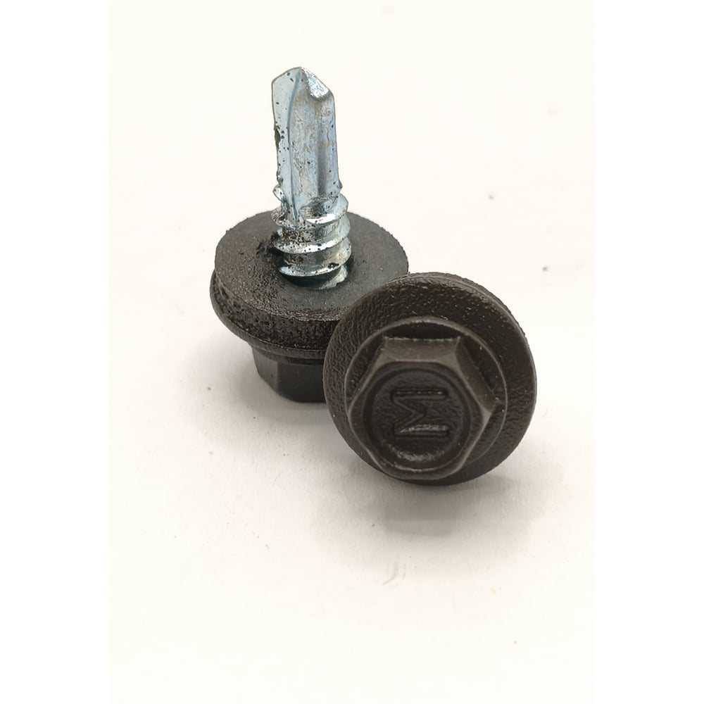 Изображение товара Саморез кровельный Крепстор 5,5х19 RR32/RAL8019 муар сверло №3 Daxmer, 50 шт. 4665317058852