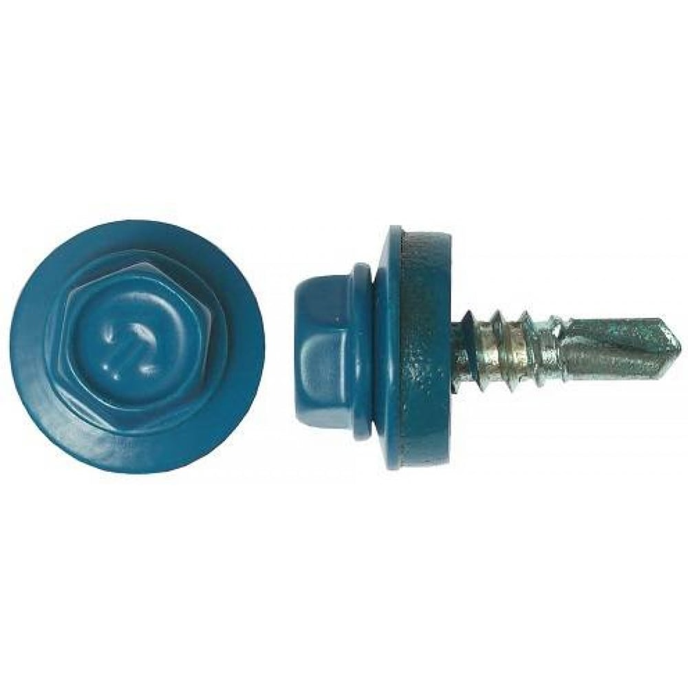 Изображение товара Саморез Крепстор 5,5х19 RAL 5021-синяя вода, 75 шт. 4665317059576