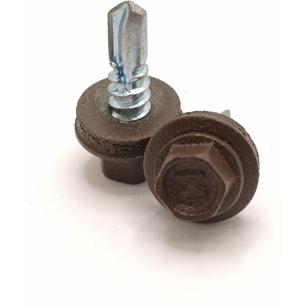 Изображение товара Стройматериал [Крепстор] Саморез кровельный 5,5х19 RAL 8017 муар Daxmer