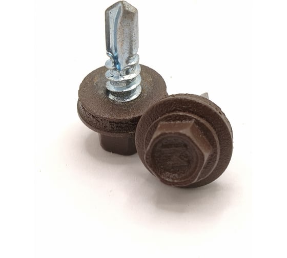 Изображение товара Саморез кровельный Крепстор 5,5х19 RAL 8017 муар сверло №3 Daxmer, 50 шт. 4665317058814