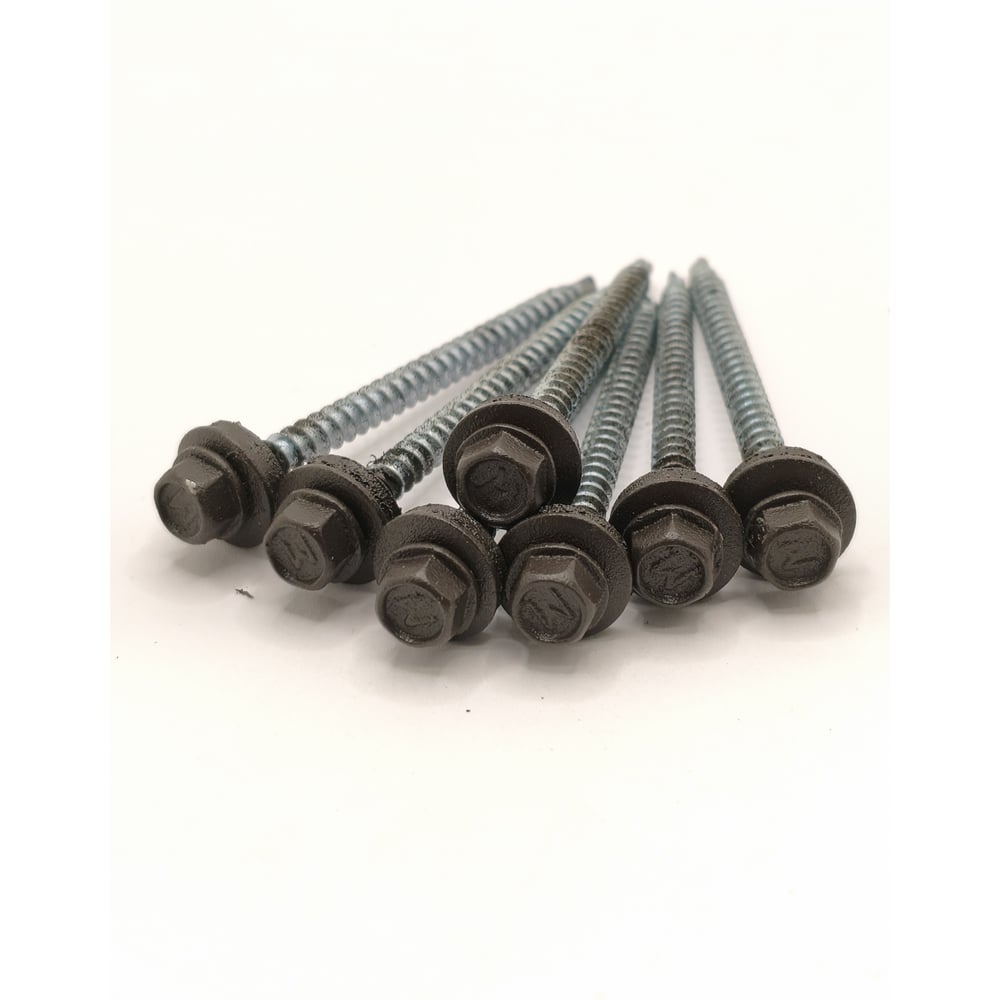 Изображение товара Саморез кровельный Крепстор 4,8х70 RR32/RAL8019 муар сверло №1 Daxmer, 50 шт. 4665317058845