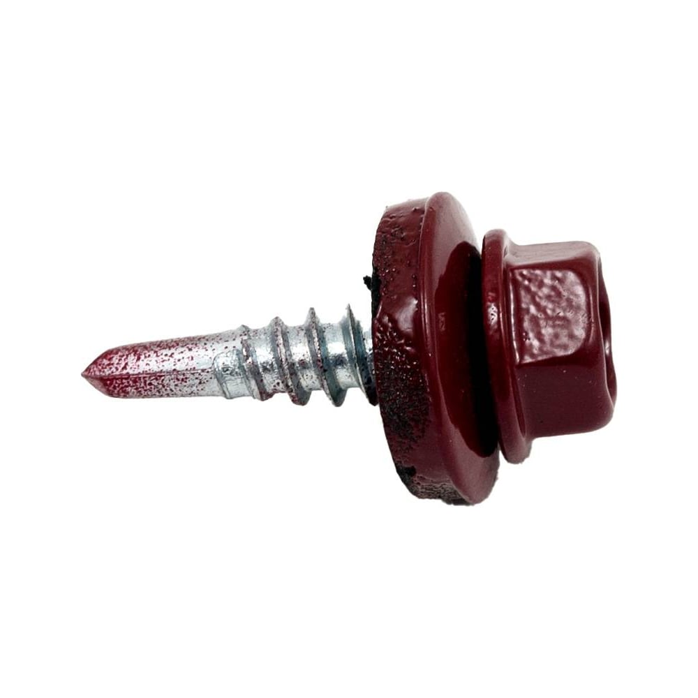 Изображение товара Саморез Крепстор 4,8×29 RAL 3005 (винно-красный) с пресс-шайбой