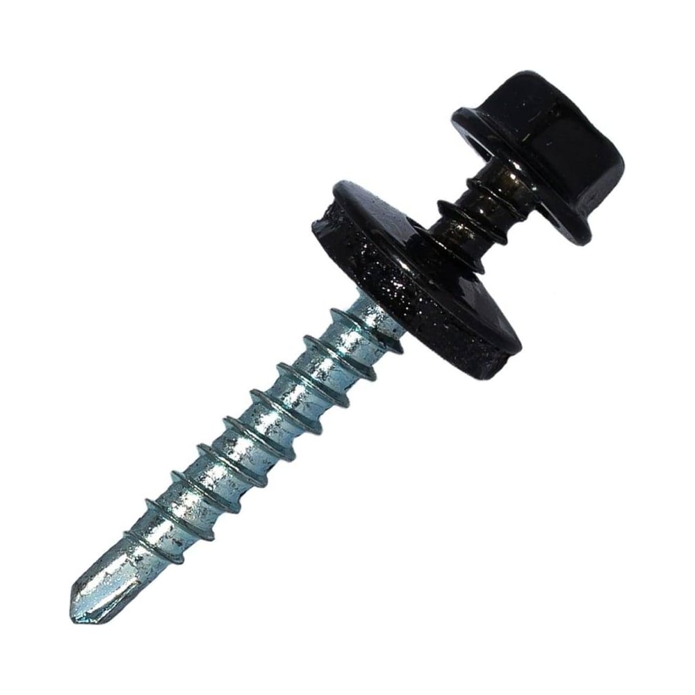 Изображение товара Саморез для кровельных листов Крепстор 4,8х29 RAL 9005-черный янтарь