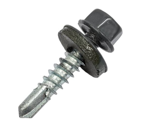 Изображение товара Саморез Крепстор 5,5х25 RAL 7024-серый графит, 75 шт. 4665317059781