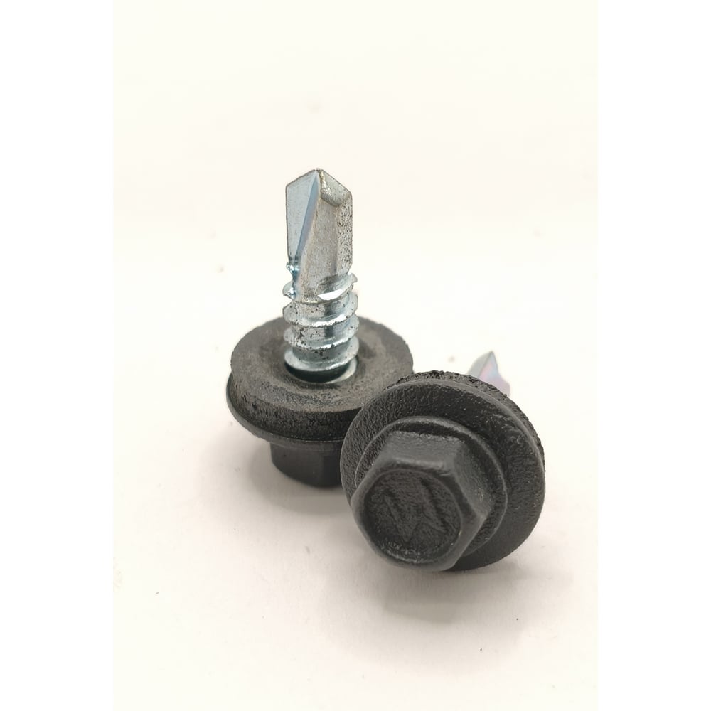 Изображение товара Саморез кровельный Крепстор 5,5х19 RAL 7024 муар сверло №3 Daxmer, 50 шт. 4665317058760