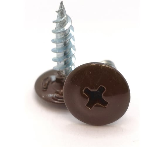 Изображение товара Саморез с прессшайбой Крепстор 4,2х13 острый RAL 8017 (темно-коричневый), 250 шт. 4665317060800