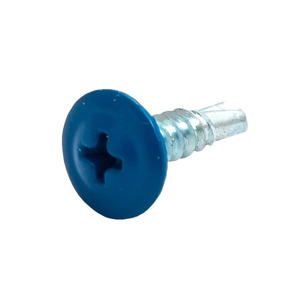 Изображение товара Саморез с прессшайбой Крепстор 4,2х32 сверло RAL 5005 (ярко-синий), 100 шт. 4665317061203