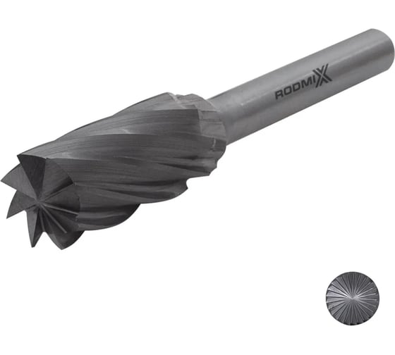 Изображение товара Бор-фреза RODMIX с торцевыми зубьями B 20х25 M06 насечка по алюминию 2220250603