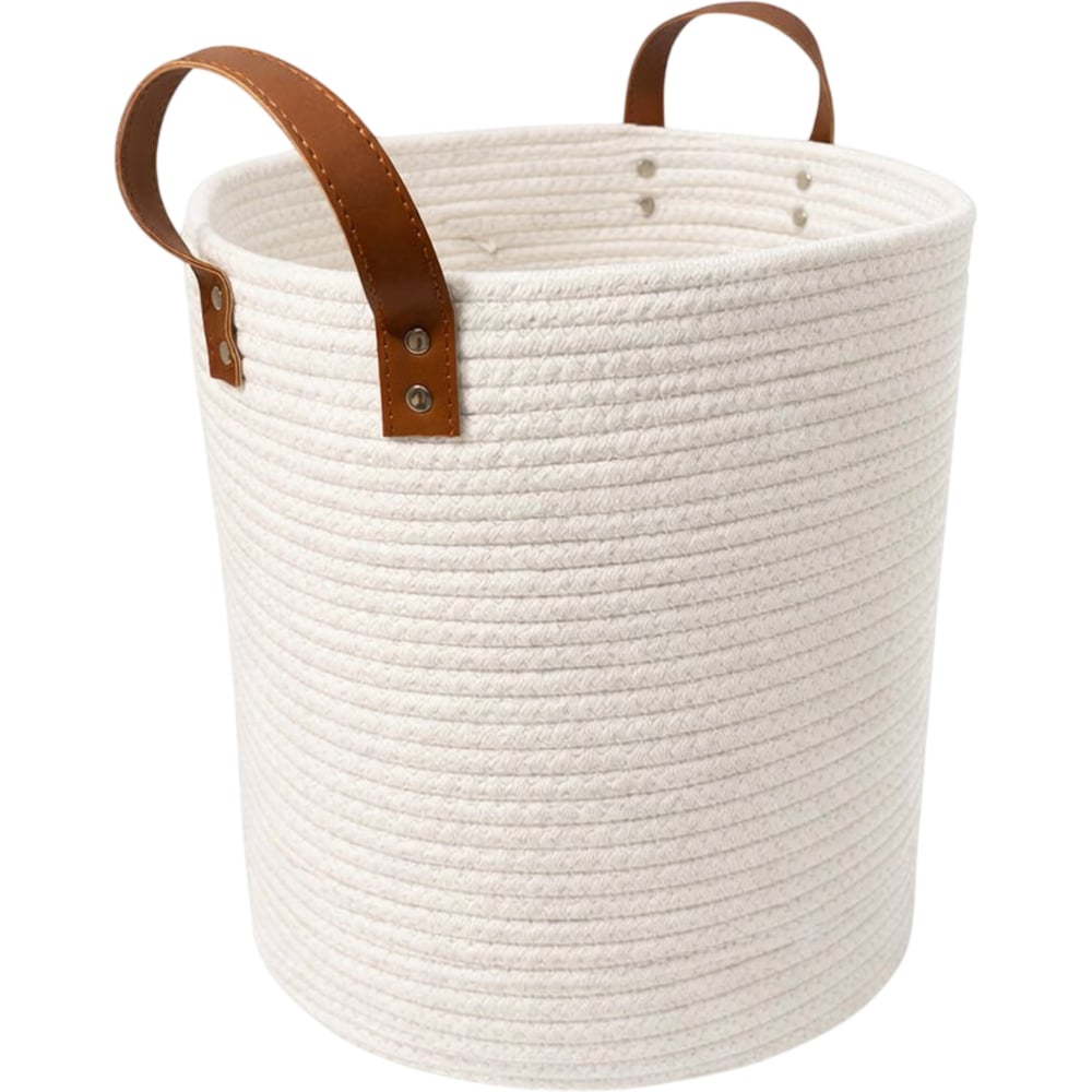 Изображение товара Корзина для хранения Zenfort Алматы, 23х23х29см, текстиль, белый 180094