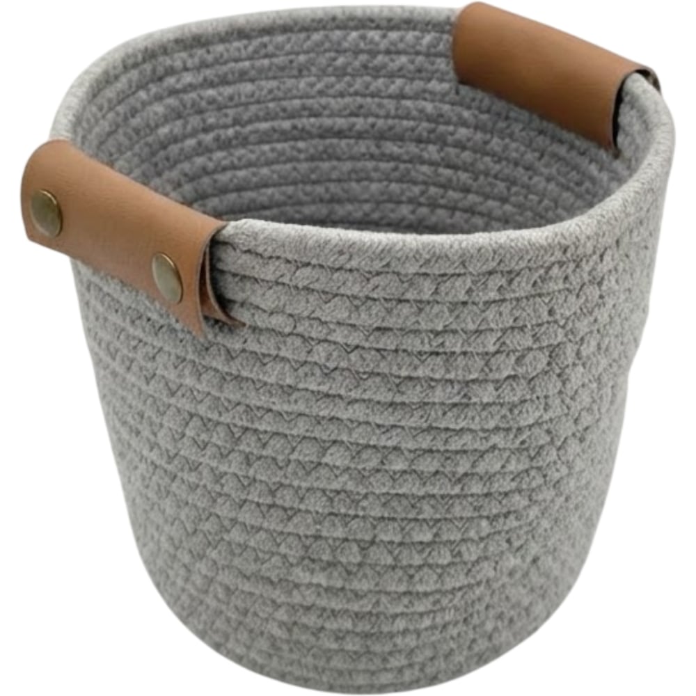 Изображение товара Корзина для хранения Zenfort Ангара, 21х21х19см, текстиль, серый 180082