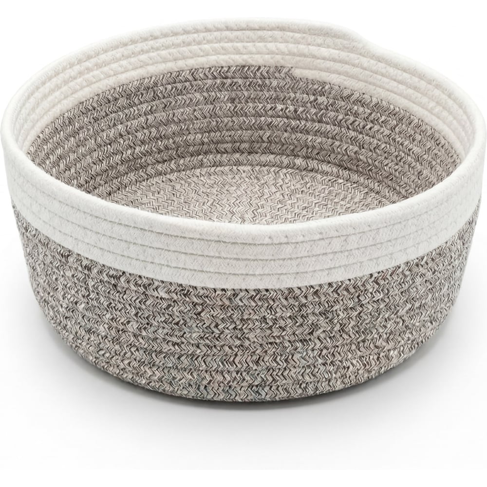 Изображение товара Корзина для хранения Zenfort Алматы, 30х30х12см, текстиль, светло-коричневый 180091