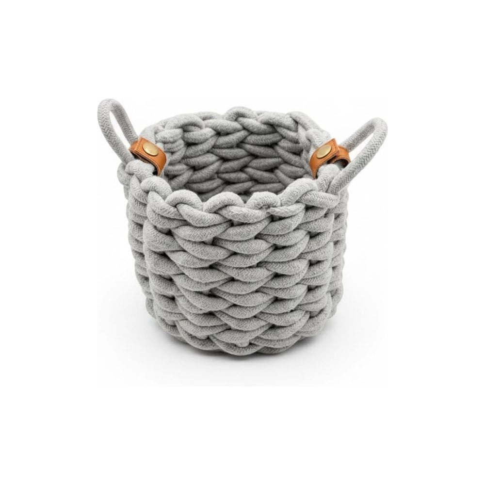 Изображение товара Корзина для хранения Zenfort Вологда, 18х18х15см, текстиль, серый 180085