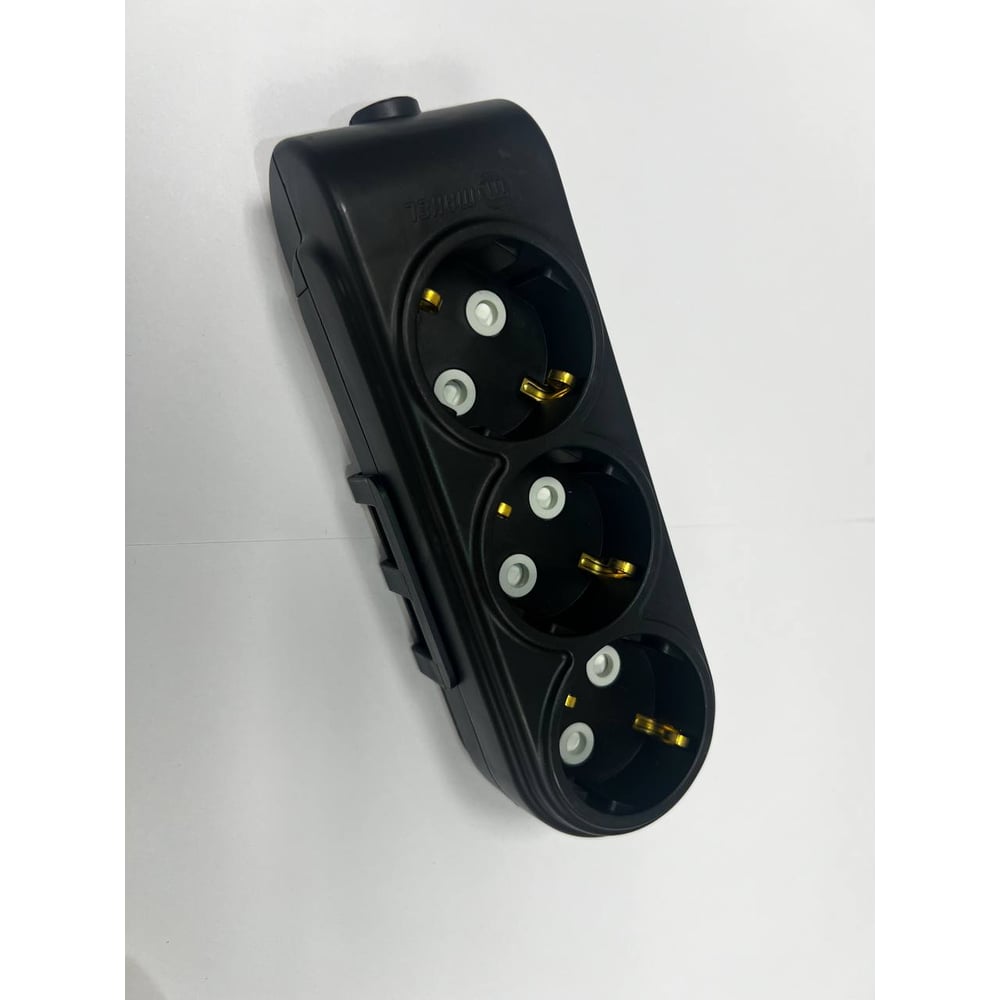 Изображение товара Колодка MAKEL 3 гнезда Schuko с защитой от детей, черная