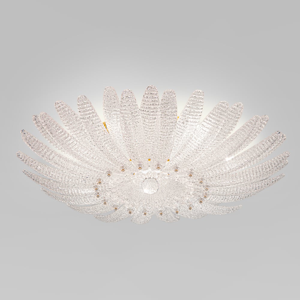 Изображение товара Потолочная люстра Eurosvet Flowers E14 101015/10 Латунь/Прозрачный